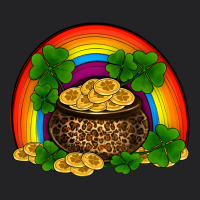 St Patricks Shamrock Gold Leopard Rainbow Vintage Tee | Teevron