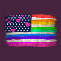 American Flag And Lgbt Flag  Background Long Sleeve Tee | Teevron