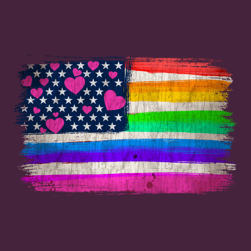 American Flag And Lgbt Flag  Background Long Sleeve Tee by HRA Design Shop | Teevron