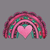 Valentines Day Pink Gemstones Rainbow Heavyweight Hoodie | Teevron