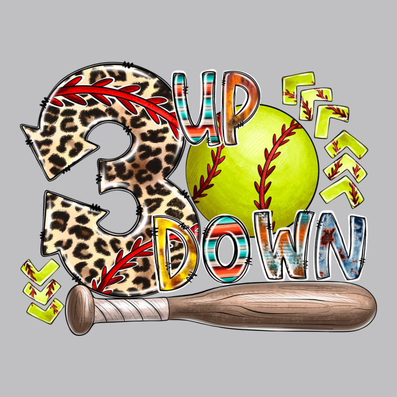 Three Up Down Softball Long Sleeve Tee by RacoonDesign | Teevron