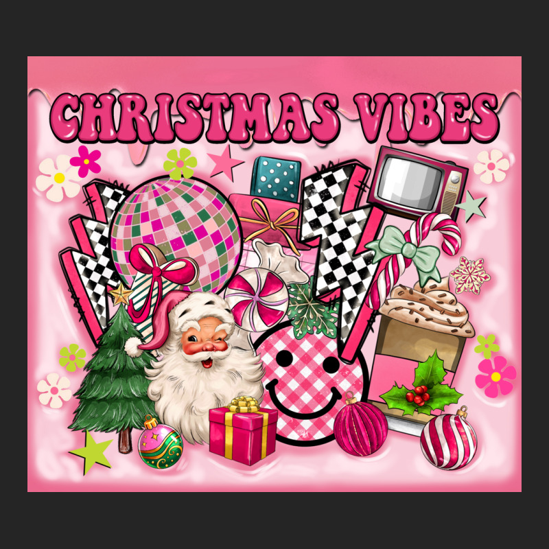 3d Retro Pink Christmas Vibes Premium Hoodie by MaliasSmallBusiness | Teevron