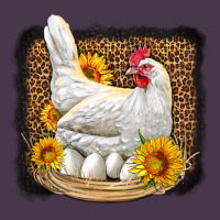 Perched Chicken With Sunflowers Leopard Background Heavyweight Hoodie | Teevron