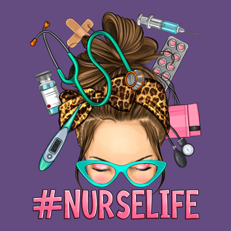 Messy Bun Nurse Life Vintage Hoodie by RanaPortraitStore | Teevron