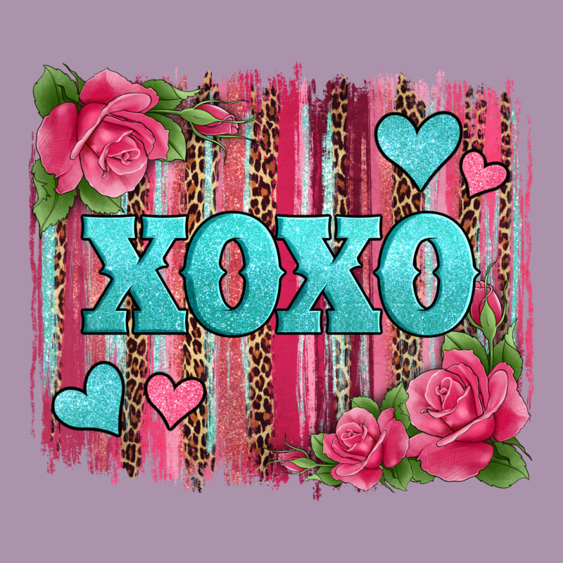 Xoxo Valentines Day Leopard Glitter Brushstroke Heavyweight Hoodie by Jasminsmagicworld | Teevron