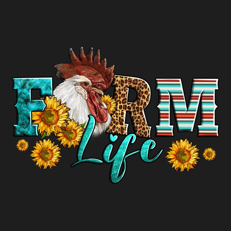 Western Farm Life Rooster Head Heavyweight Hoodie by LillyAllenDesigns | Teevron