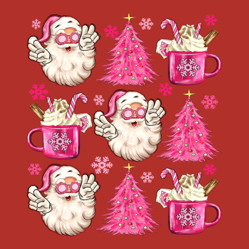 Retro Doodle Pink Christmas Premium Hoodie by MaliasSmallBusiness | Teevron