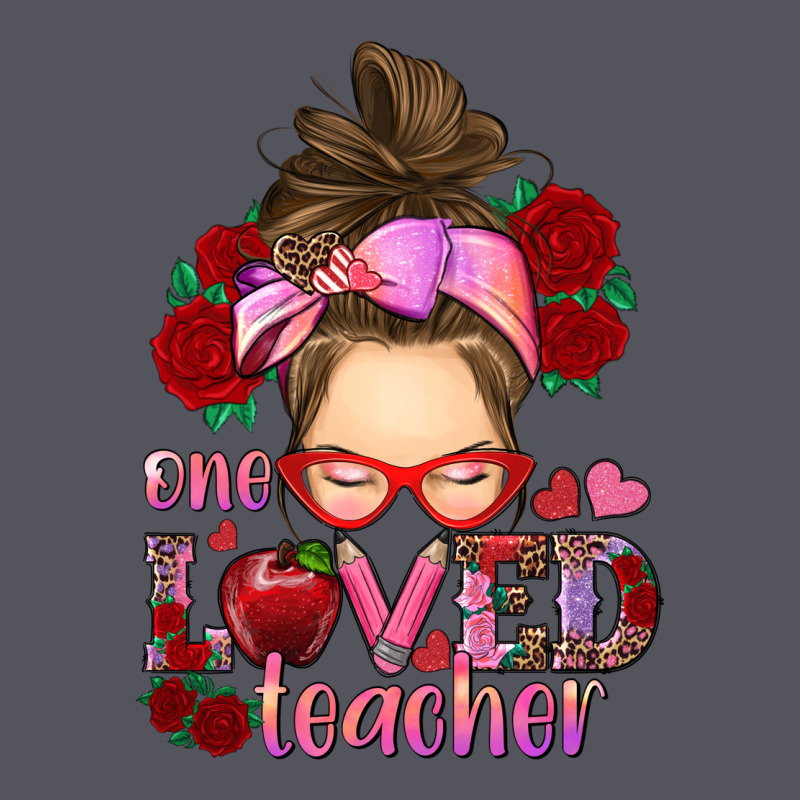 One Loved Teacher Messy Bun Vintage Hoodie by RanaPortraitStore | Teevron