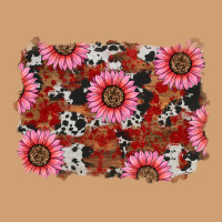 Valentine's Day Sunflowers Leopard Cowhide Background Vintage Tee | Teevron
