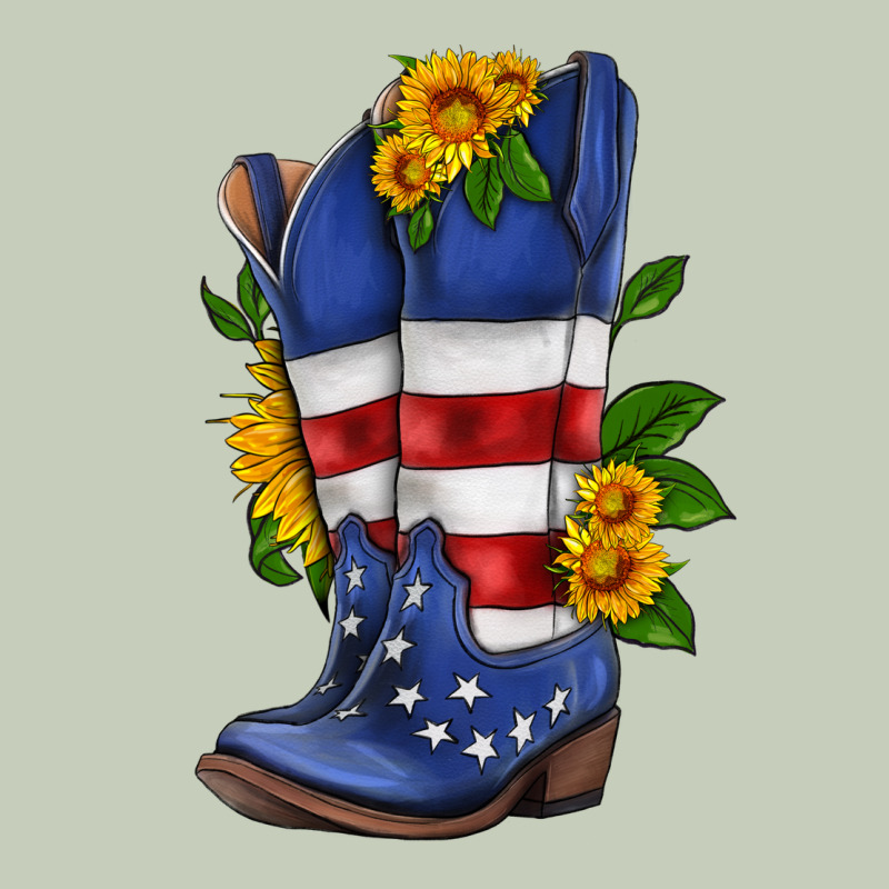 American Cowboy Boot With Sunflower Classic Tee by HRA Design Shop | Teevron