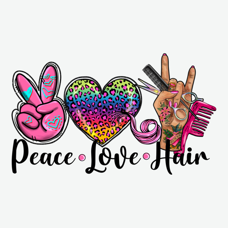 Peace Love Hair Urban Heavy Tee by BarkalooDesign | Teevron