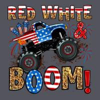 Red White Boom Monster Truck Vintage Hoodie | Teevron