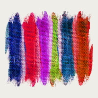 Colored Jute Brush Strokes Zipper Hoodie | Teevron
