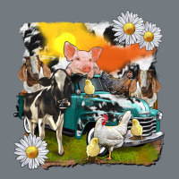 Cowhide Farm Truck With Farm Animals Heavyweight Sweatshirt | Teevron