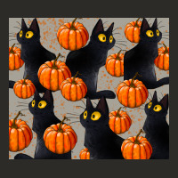 Black Cat With Pumpkins Tumbler Heavy Core Tee | Teevron