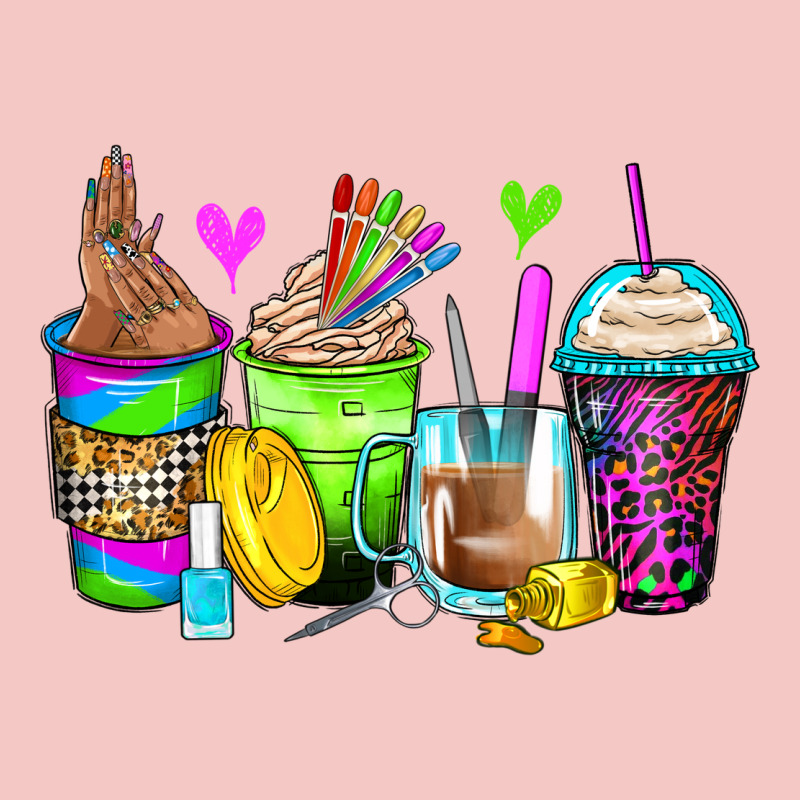 Nail Art Coffee Cups Urban Heavy Tee by Zillion Design Studio | Teevron