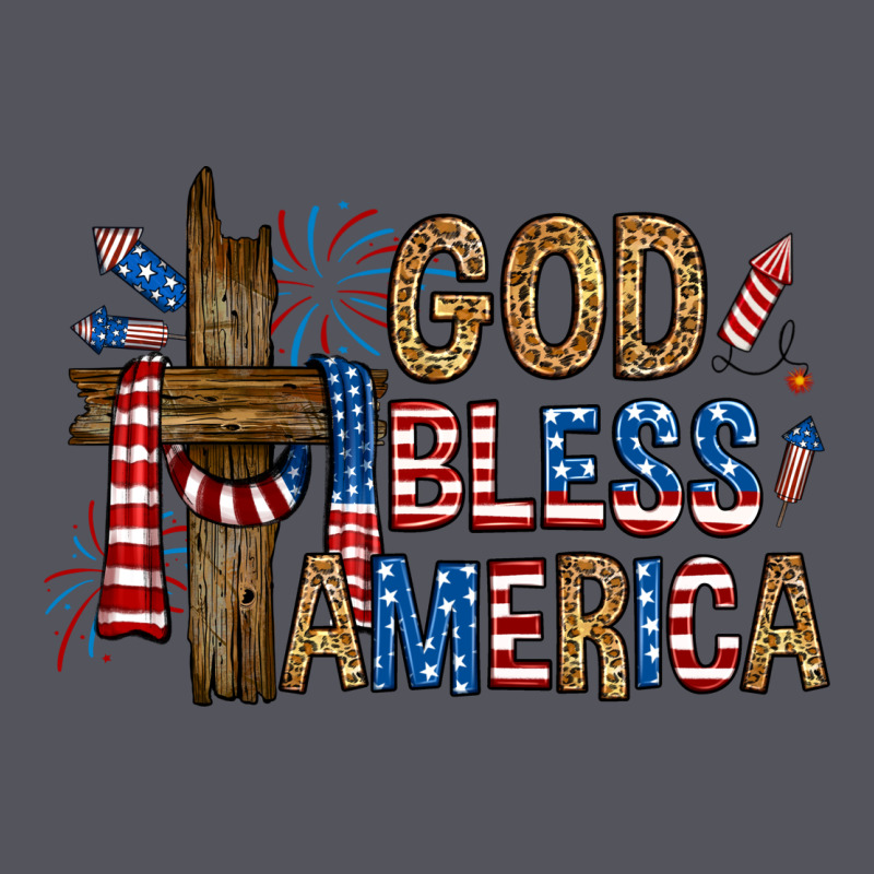 God  Bless America With Cross Vintage Hoodie by RanaPortraitStore | Teevron