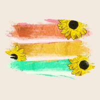 Colored Triple Sunflower Brush Strokes Zipper Hoodie | Teevron