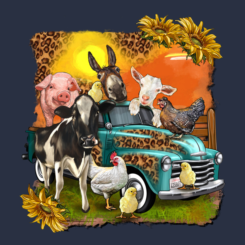 Farm Truck With Farm Animals Heavyweight Sweatshirt by texasbilliewilder | Teevron