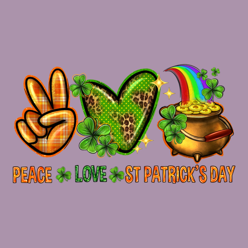 Peace Love St Patricks Day Heavyweight Hoodie by NancyCooperArtShop | Teevron
