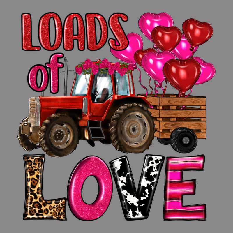 Valentine's Day Loads Of Love Tractor With Pin Heart Balloons Vintage Tee by RanaPortraitStore | Teevron