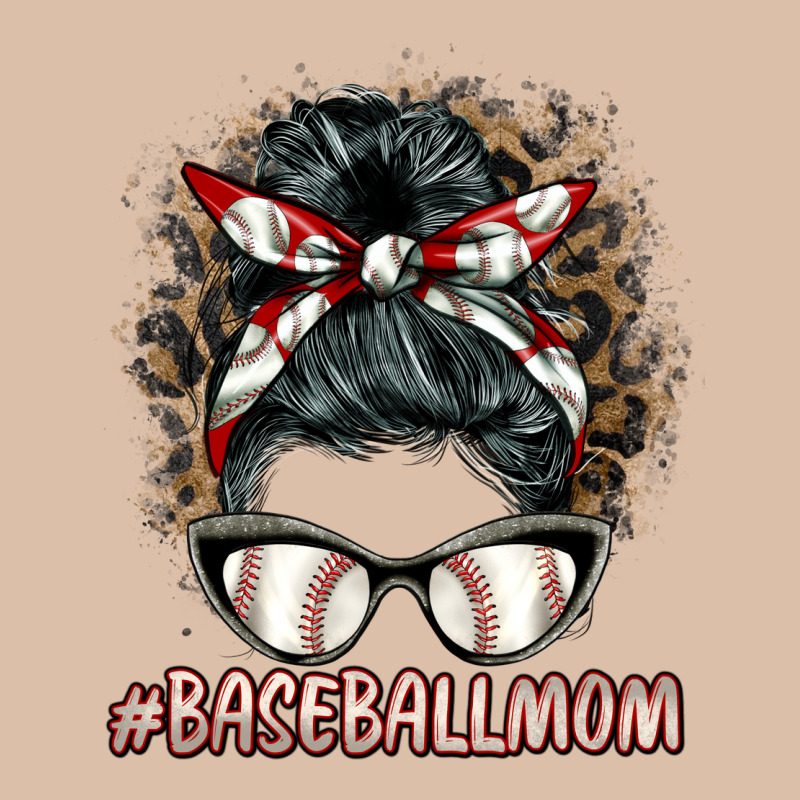 Baseballmom Messy Bun Urban Heavy Tee by BarkalooDesign | Teevron