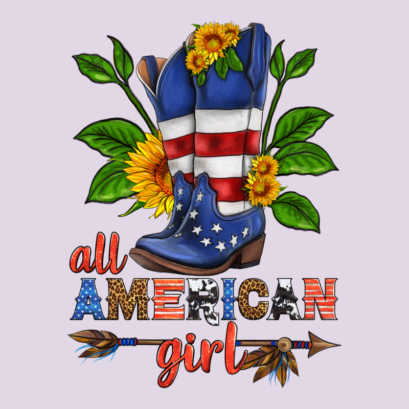 All American Girl Cowboy Boot With Sunflower Classic Tee by HRA Design Shop | Teevron