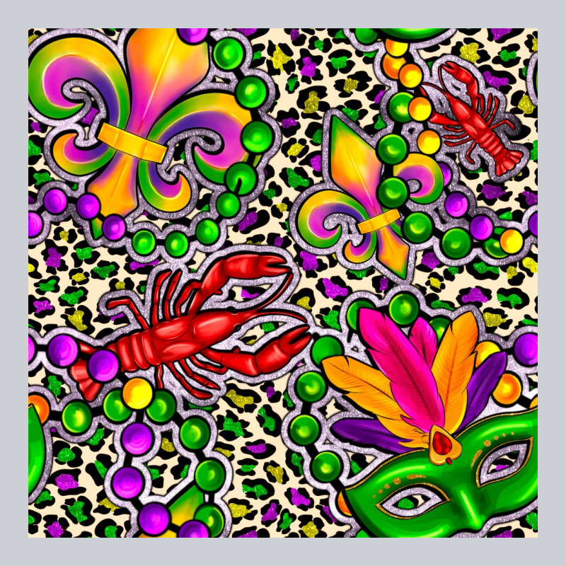 Mardi Gras Crawfish Leopard  Seamless Pattern Classic Tee by FaDigitalArtStudio | Teevron