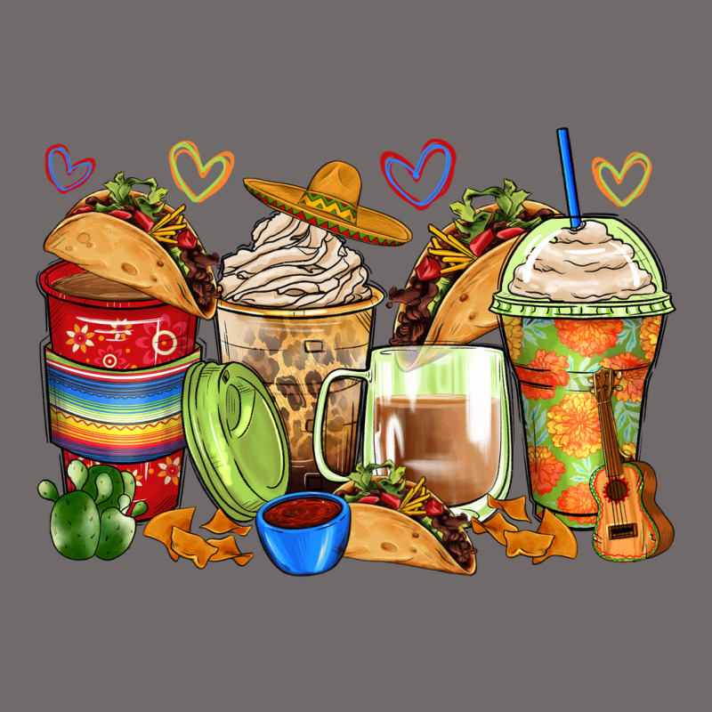 Tacos Coffee Cups Urban Heavy Tee by Zillion Design Studio | Teevron