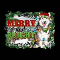 Merry And Bright Husky Farm  Background Urban Heavy Tee | Teevron