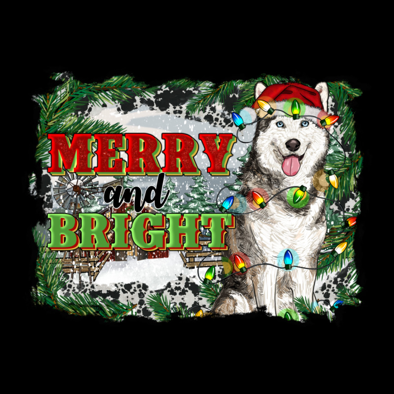 Merry And Bright Husky Farm  Background Urban Heavy Tee by RanaPortraitStore | Teevron