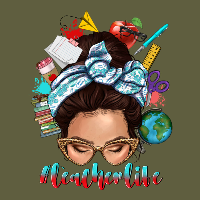 Teacher Life Messy Bun Vintage Tee by texasbilliewilder | Teevron