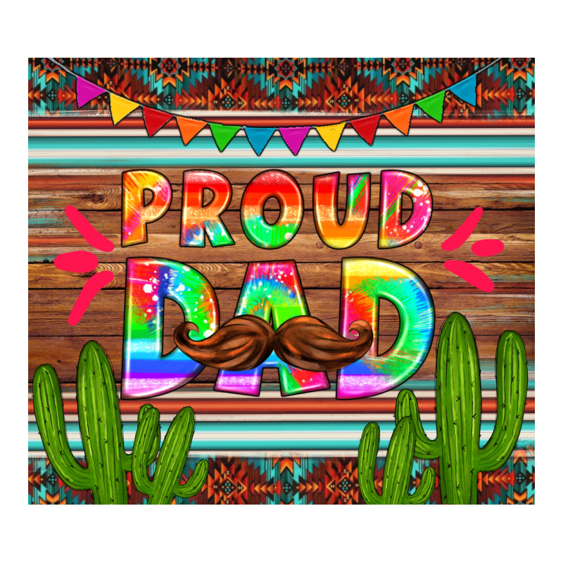 Proud Dad Tumbler Long Sleeve Tee by HRA Design Shop | Teevron