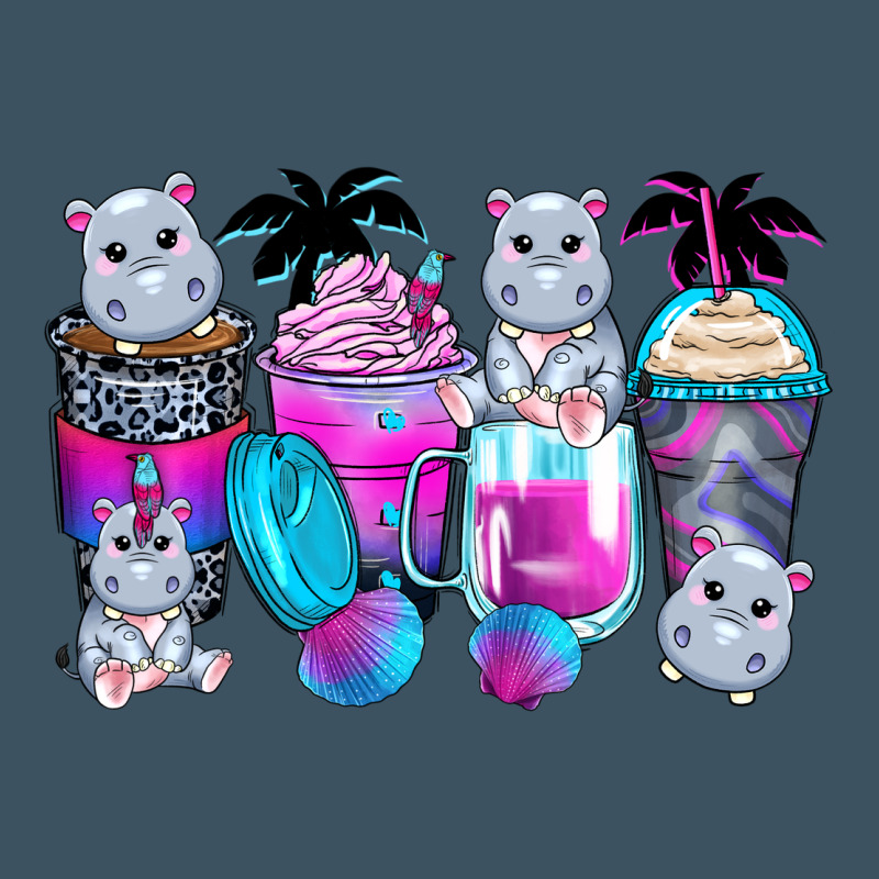 Hippopotamus Coffee Cups Urban Heavy Tee by Zillion Design Studio | Teevron