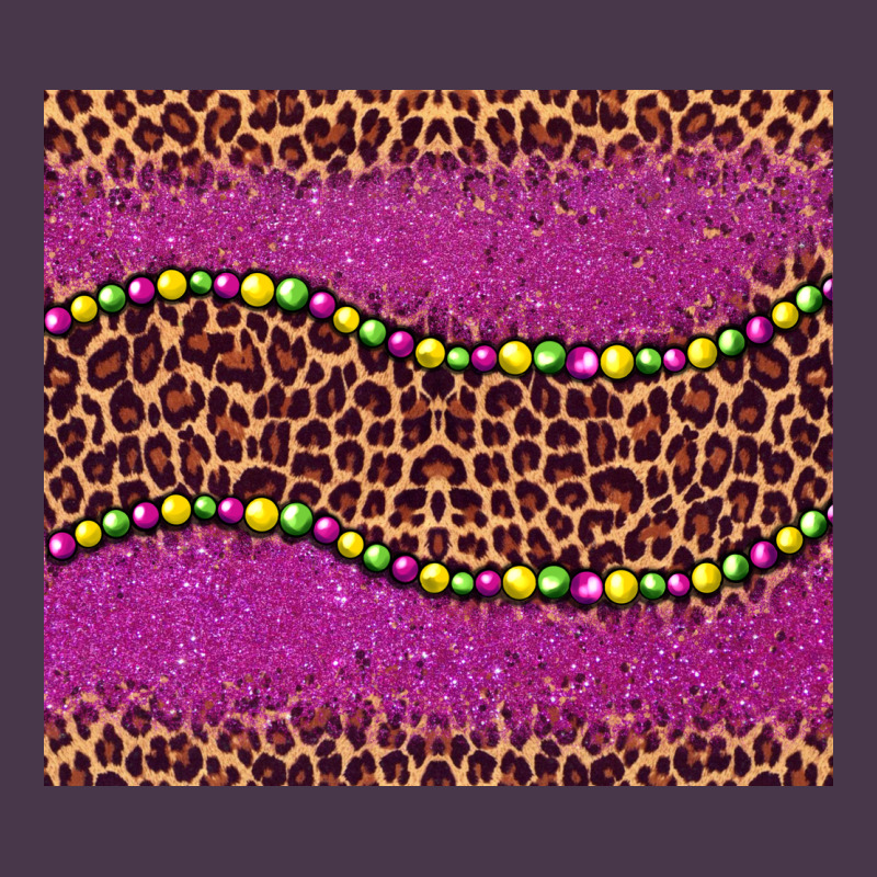 Mardi Gras  Leopard Pink Glitter Bead Heavyweight Hoodie by BarkalooDesign | Teevron
