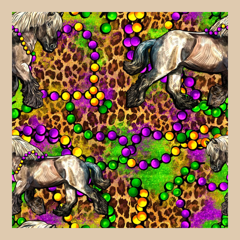 Mardi Gras Leopard Horse Seamless Pattern Classic Tee by FaDigitalArtStudio | Teevron