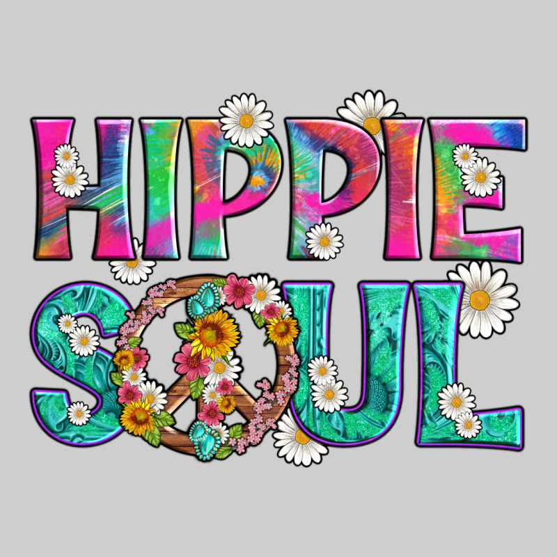 Hippie Soul With Tie Dye And Flowers Premium Tee by Artiststas | Teevron