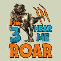 I'm Three Hear Me Roar Dinosaur Birthday Heavyweight Hoodie | Teevron