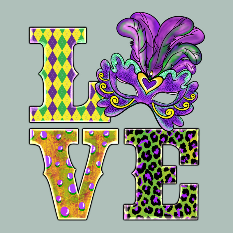 Mardi Gras Love Mask Heavyweight Hoodie by BarkalooDesign | Teevron