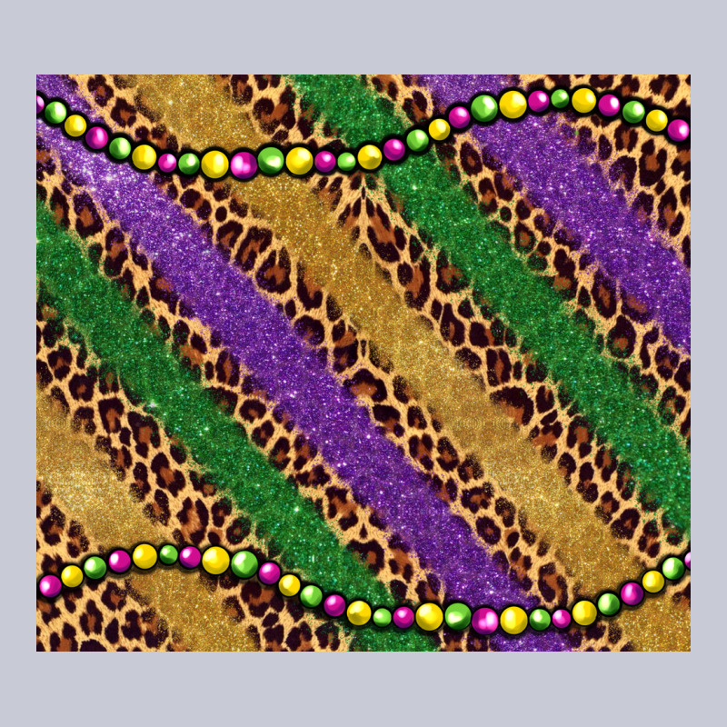 Mardi Gras Leopard Glitter Bead Heavyweight Hoodie by BarkalooDesign | Teevron
