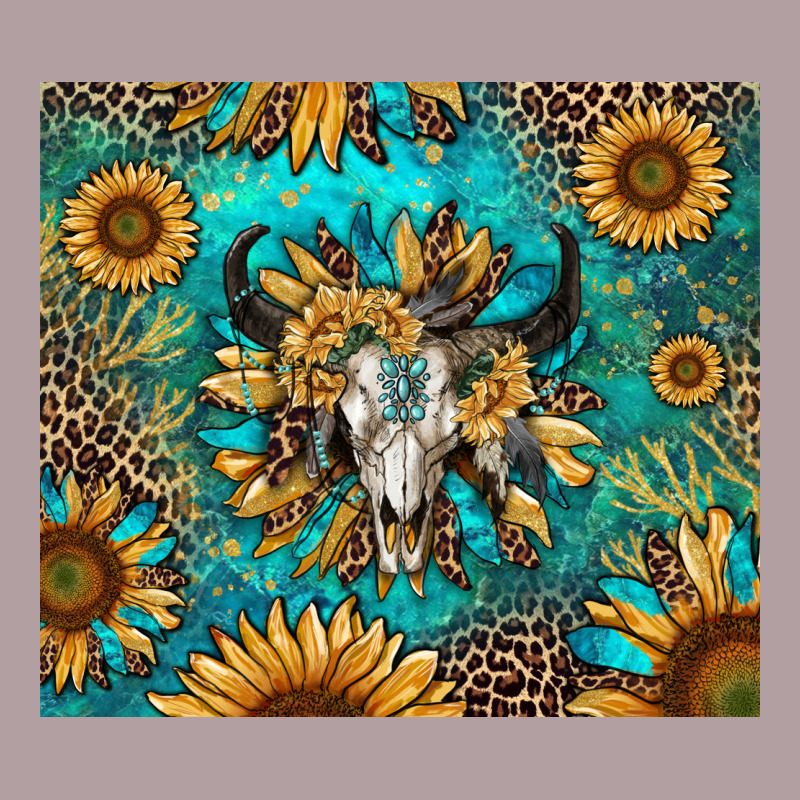 Bull Skull Sunflowers Vintage Hoodie by RanaPortraitStore | Teevron