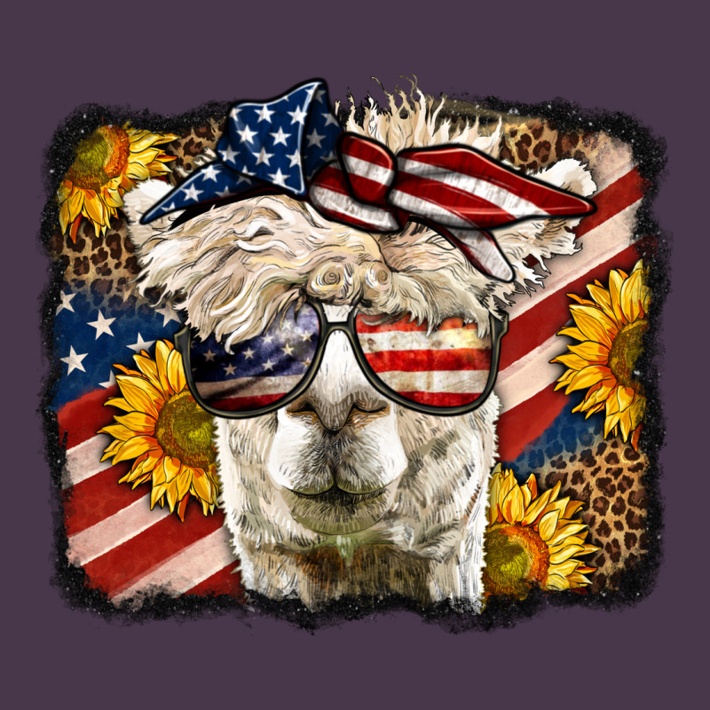4th Of July Llama Heavyweight Hoodie by LillyAllenDesigns | Teevron