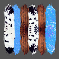 Western Farm Life Cowhide Wood Blue Glitter Brush Stroke Zipper Hoodie | Teevron