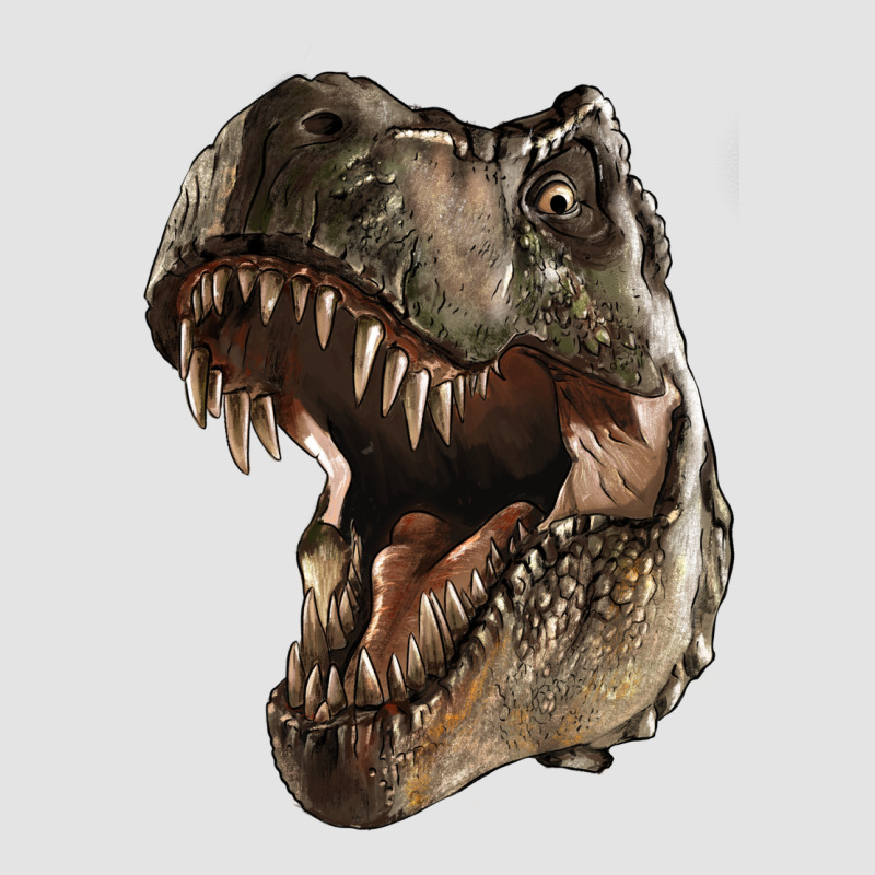 Tyrannosaurus T Rex Face Premium Sweatshirt by LillyAllenDesigns | Teevron