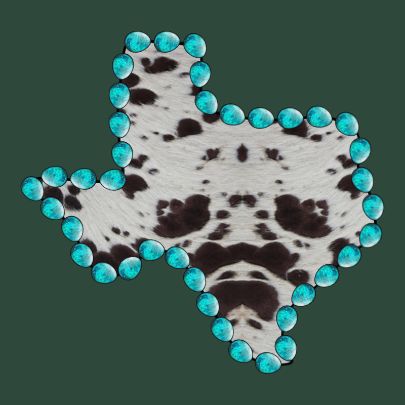 Texas Map Cowhide Turquoise Gemstone Zipper Hoodie by Bettercallsaul | Teevron