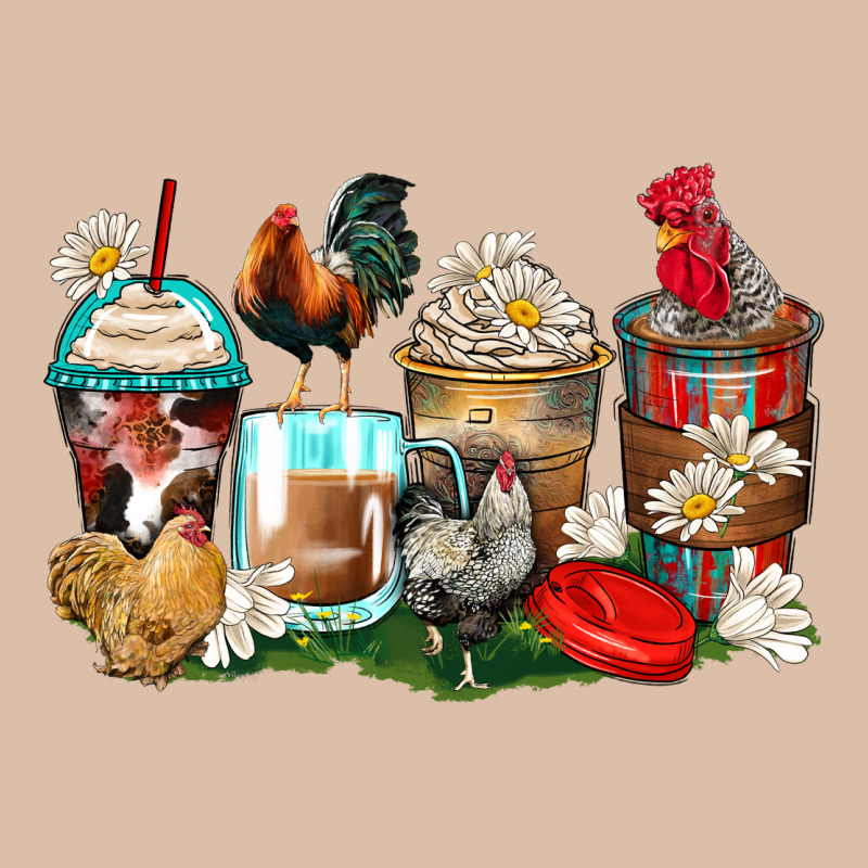 Rooster Coffee Cups Urban Heavy Tee by Zillion Design Studio | Teevron