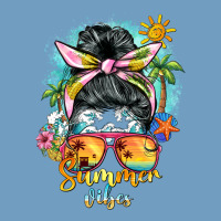 Summer Vibes Messy Bun Urban Heavy Tee | Teevron