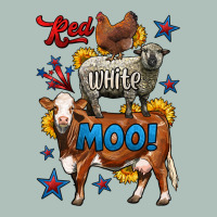Red White Moo Farm Animals 4th Of July Heavyweight Hoodie | Teevron