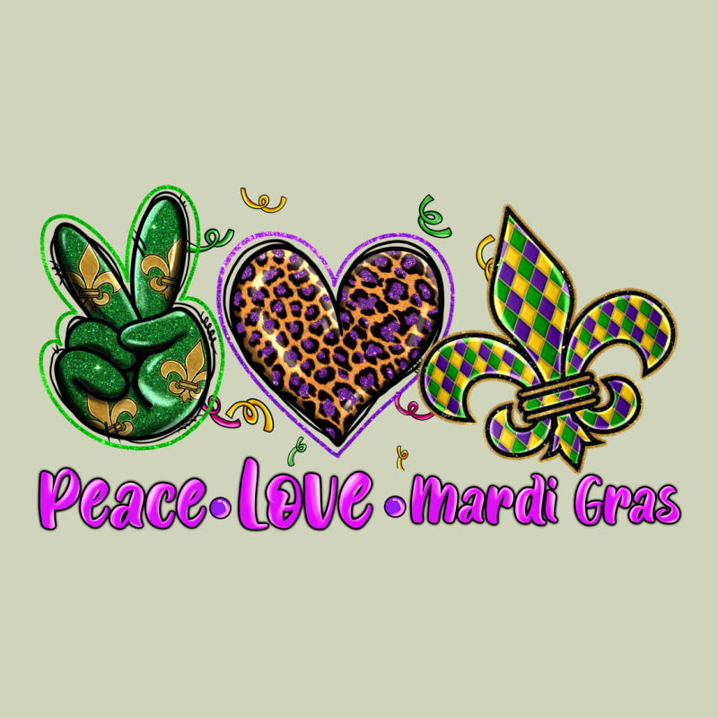 Peace Love Mardi Gras Heavyweight Hoodie by BarkalooDesign | Teevron