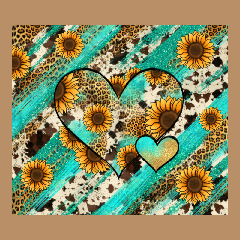 Leopard Sunflower Hearts Vintage Hoodie by RanaPortraitStore | Teevron